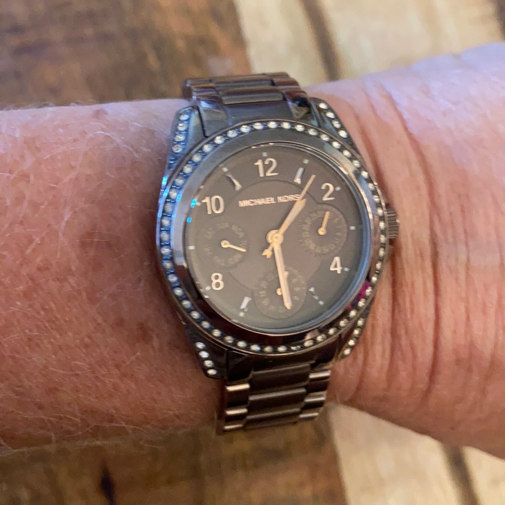 Like new Michael Kors Chronograph brown watch.